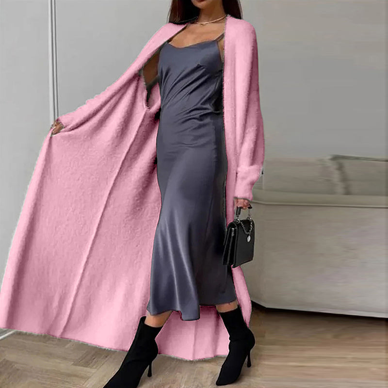 Women's Furry Long Cardigan