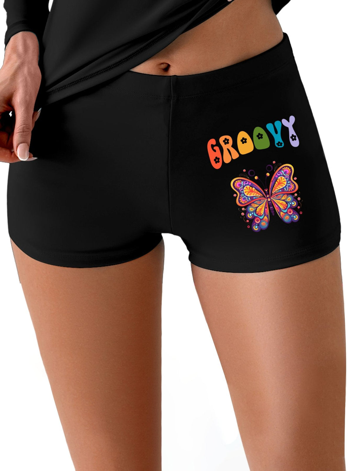 Groovy Butterfly Boxer Brief Boyshorts for Women (Made in USA)