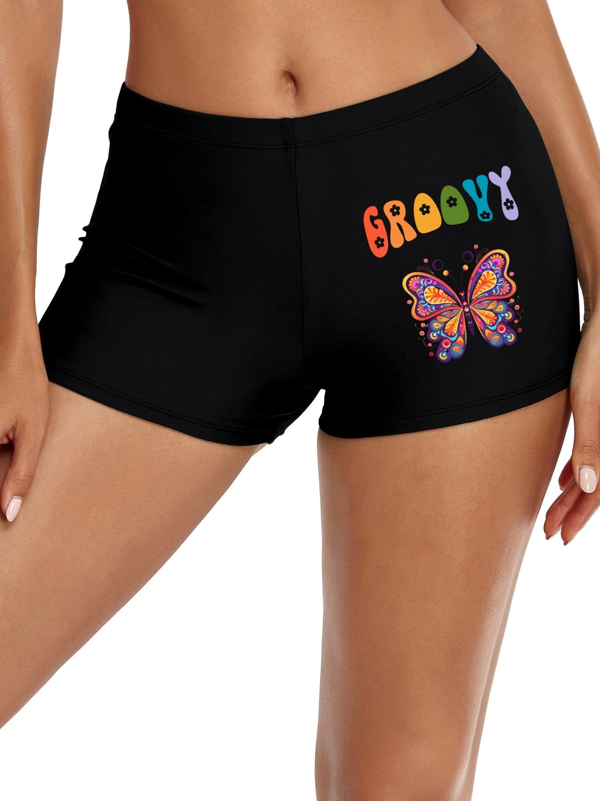 Groovy Butterfly Boxer Brief Boyshorts for Women (Made in USA)