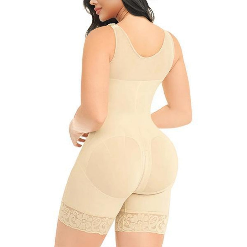 Colombian Women's Full Coverage Zipper Crotch Compression Body Shaper