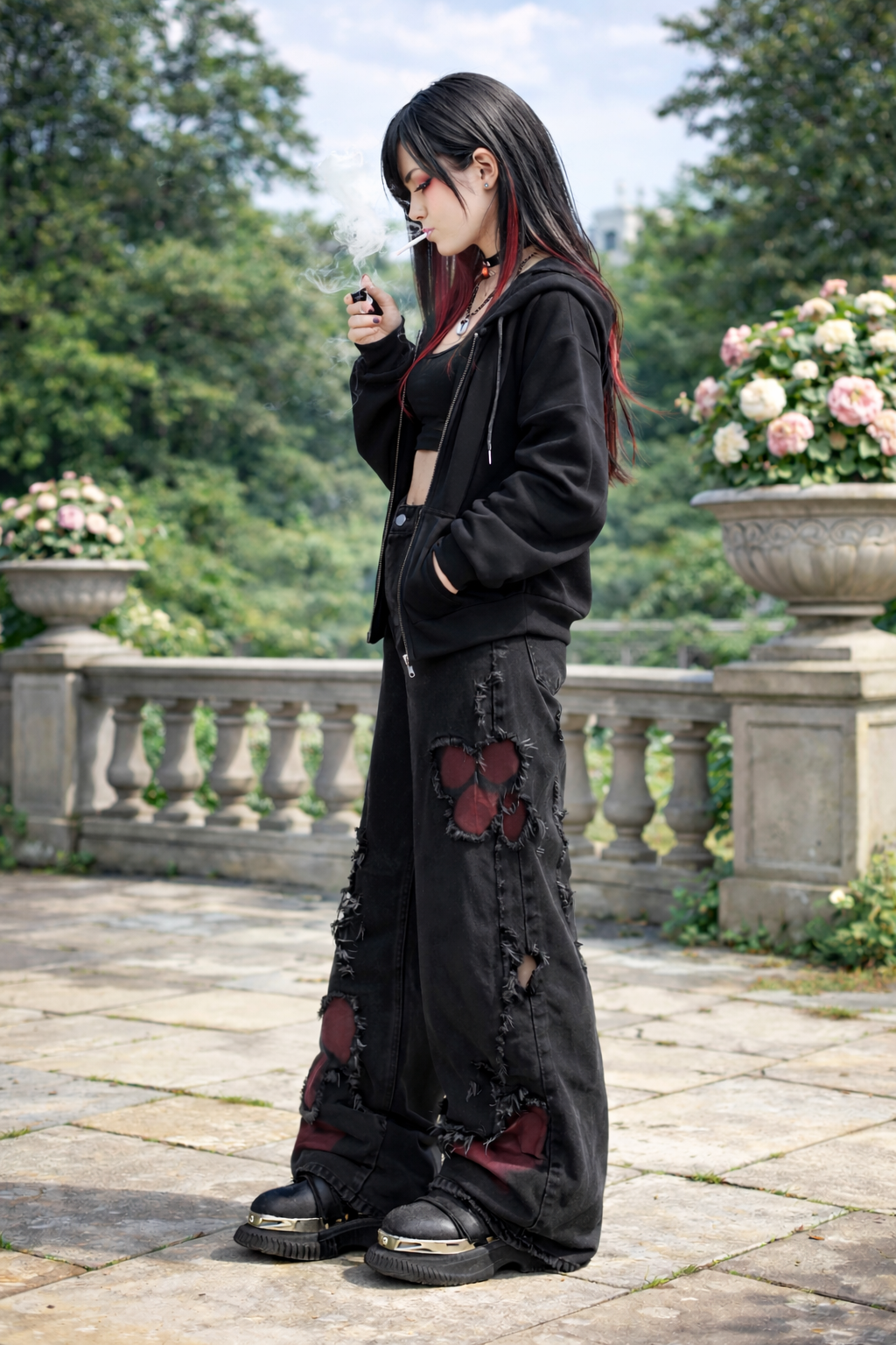 Gothic Baggy Jeans – Y2K Harajuku Grunge Aesthetic