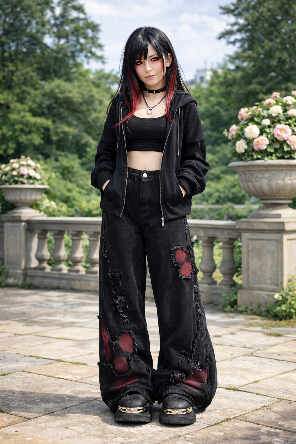 Gothic Baggy Jeans – Y2K Harajuku Grunge Aesthetic