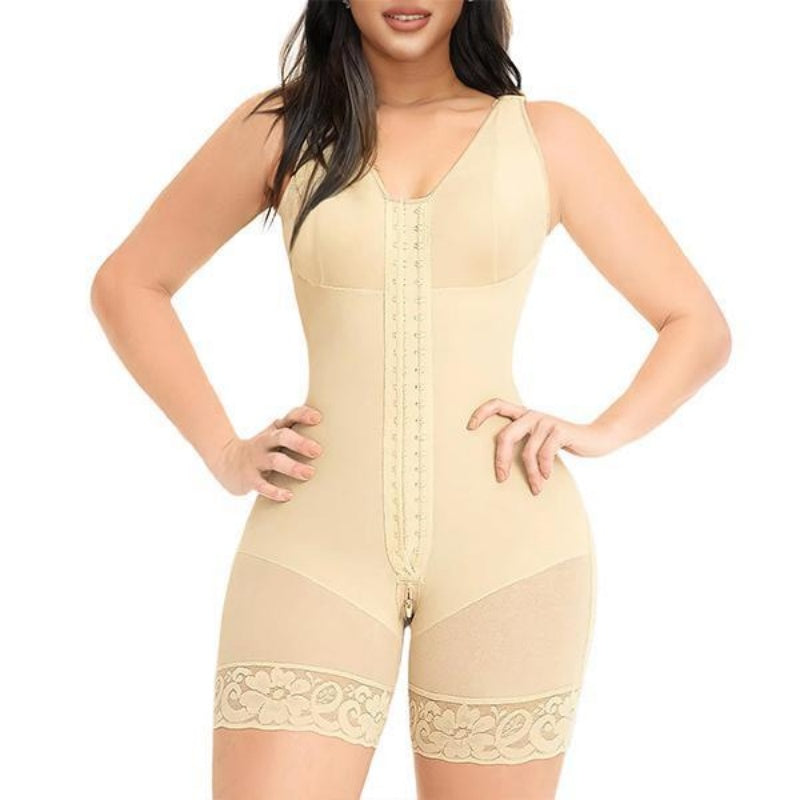 Colombian Women's Full Coverage Zipper Crotch Compression Body Shaper