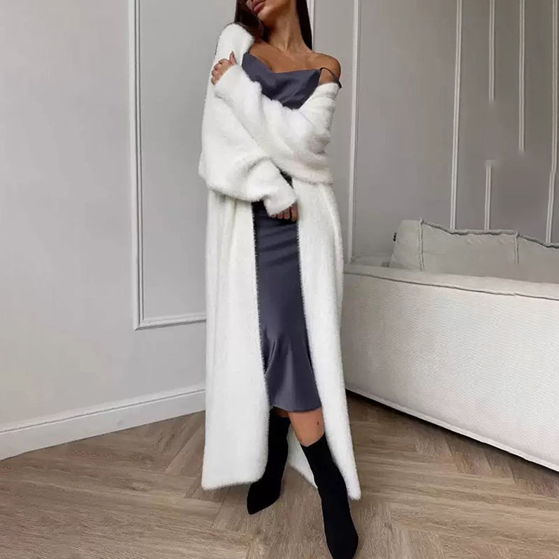 Women's Furry Long Cardigan