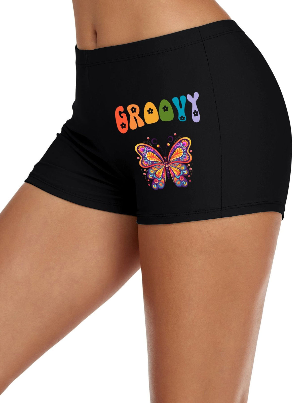 Groovy Butterfly Boxer Brief Boyshorts for Women (Made in USA)