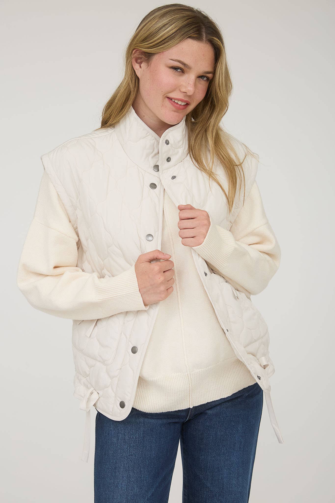 Tie Down Quilted Puffer Vest - 3 Colors!